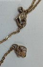 Swarovski Gold Tone Crystal Accent Tripple Ring Pendant Necklace 8g — photo 4