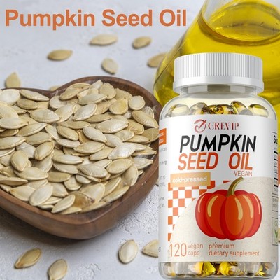 Pumpkin Seed Oil 120pcs - Urinary & Bladder Support, Youthful Skin, Hair Growth