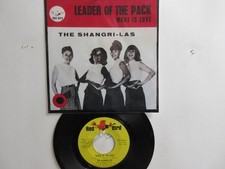 💥' THE SHANGRI-LAS ' HIT 45 + PICTURE [LEADER OF THE PACK]  1964 !💥