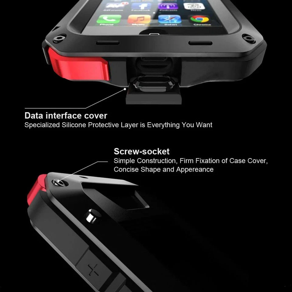 Heavy Duty Gorilla Metal Case Shockproof For iPhone 17 Pro Max 16 15 14 13 12 SE - Image 2 of 4