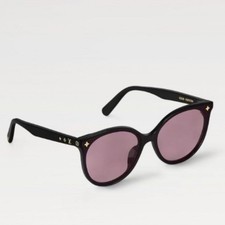 Louis Vuitton My LV Fame Cat Eye Sunglasses Black Gold Flower Pre-Owned