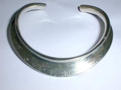 RARE- PALLE BISGAARD DENMARK STERLING SILVER MODERNIST CUFF BRACELET-1960'S-#2