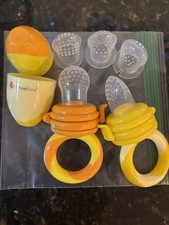 NatureBond Baby Fruit Feeder BPA-Free, Peach Pink Lemonade Yellow, Various Sizes