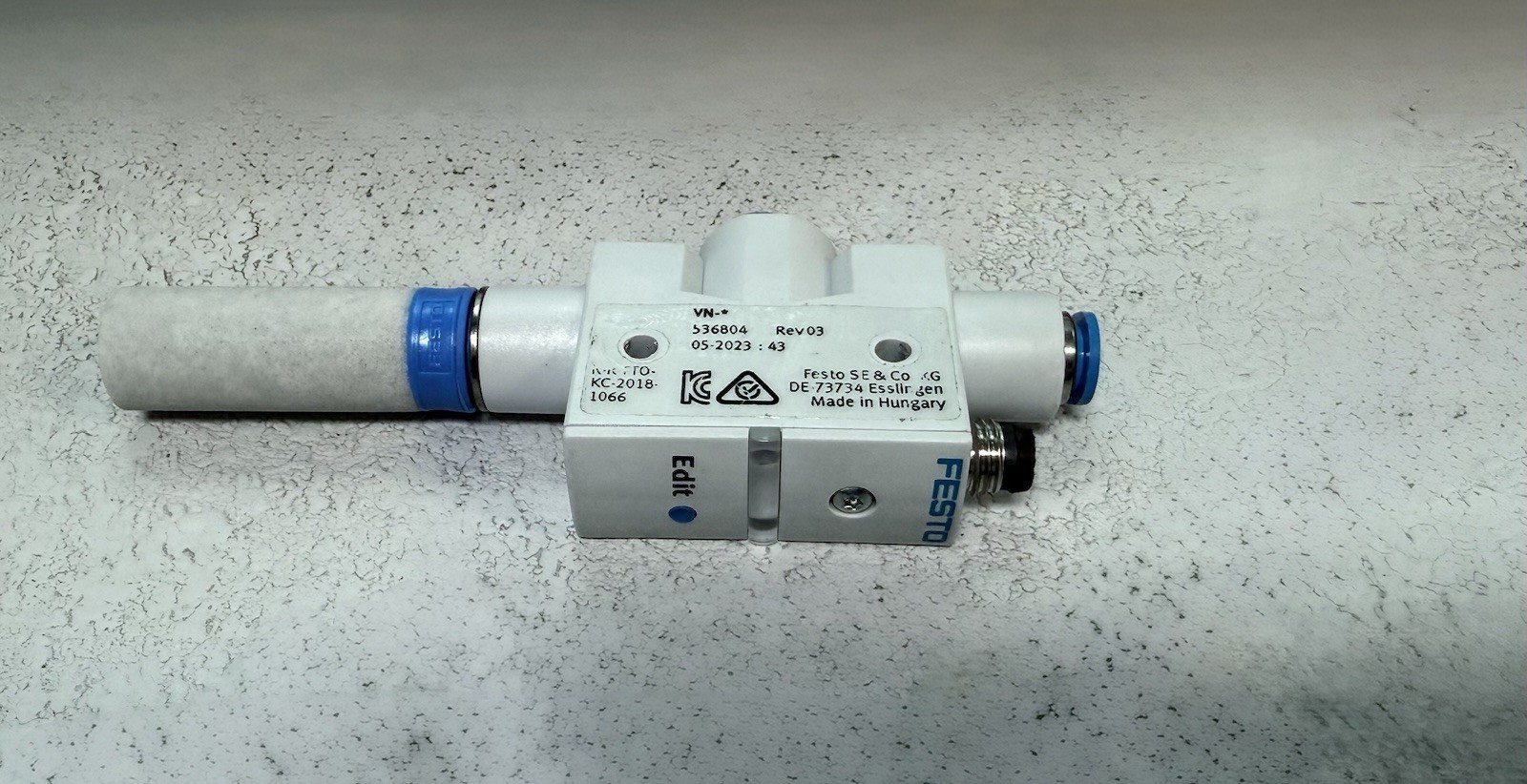 Festo 536804 VN-10-H-T4-PQ2-VQ2-O1-P Vacuum Generator Used