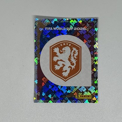 2026 Panini FIFA World Cup Sticker #NED1 Netherlands Team Logo/Badge Silver Foil