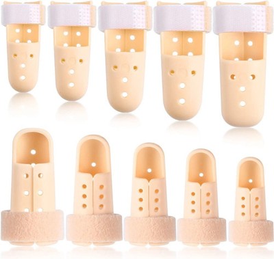 10 Pcs Mallet Finger Splint Thumb Splint, 5 Sizes Finger Support Brace Stabilize