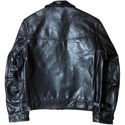 Aero Leather Horsehide Highwayman Leather Jacket Size 36 Black