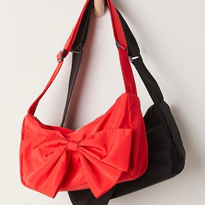 NWT Free People Red Lucca Coquette Bow Crossbody