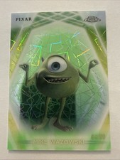 Mike Wazowski 2026 Topps Disney Neon Chrome Green Laser Refractor Sp #64/99