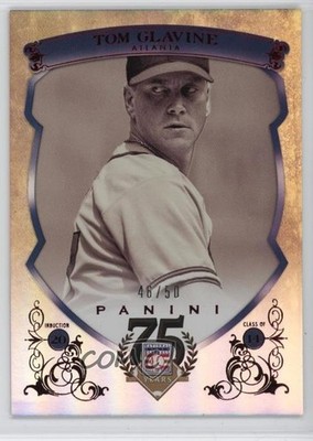 2014 Panini Hall of Fame Blue Shield Red /50 Tom Glavine #98 HOF Shield n8a