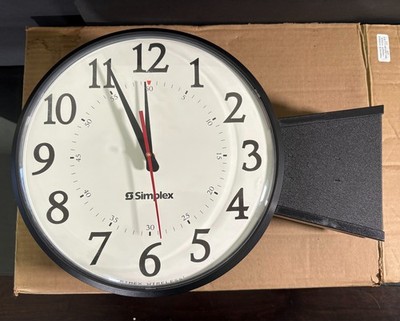 Primex Simplex Wireless Synchronized Double-Sided Wall Clock 12.5'' Analog 14164