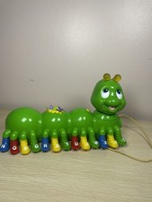 VTG 2001 Leap Frog Alphabet Pal Green Caterpillar Educational Music Toy EC WORKS
