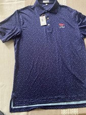 Peter Millar 2023 U.S. Open LACC Navy Blue Golf Polo Shirt Size M