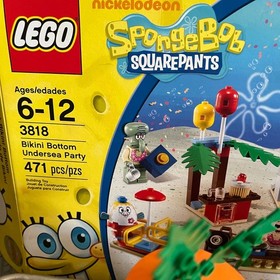 Lego 3818 SpongeBob SquarePants Bikini Bottom Undersea Party Box Manual Minifigs