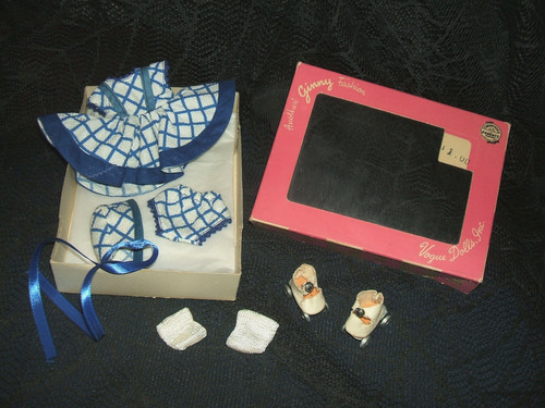 1950 GINNY DOLL ~ SPORTS SERIES ROLLER SKATER + CENTER SNAP SKATES ~ VGC ~ VOGUE