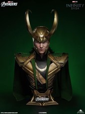 QUEEN STUDIOS Marvel Avengers Loki Life 1:1 Scale Size Bust Tom Hiddleston NEW
