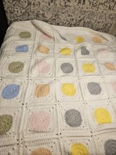 Granny Square Crochet Lap Blanket, 35x35"