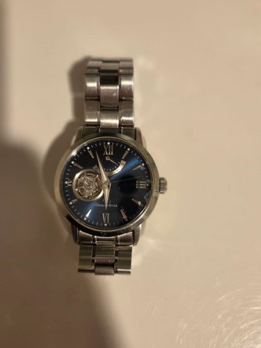 ORIENT STAR Semi-Skeleton Automatic Watch Navy Dial Working
