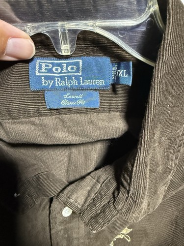 Polo Ralph Lauren Mens 2XL Brown Corduroy Lowell Classic Fit Embroidered Logo - Picture 21 of 21
