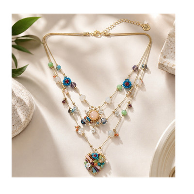 Betsey Johnson Layered Butterfly Charm Necklace   Luxe Boho Statement Jewelry