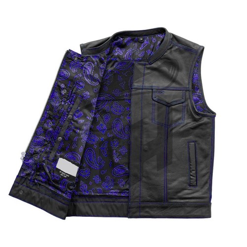 Anaaz Leather Motorbike Vests Men Biker Waistcoat Adventure Touring Vest Multi - Picture 9 of 42