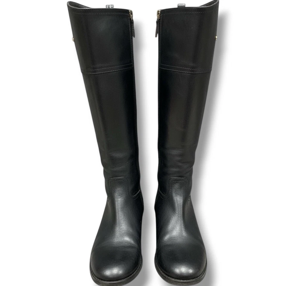TORY BURCH Women’s Kiernan Black Leather Equestrian Riding Boots Size 7 - Image 4 of 4