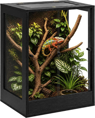 24'' X 18'' X 36'' Tall Reptile Terrarium, 65 Gallon Glass Chameleon Cage, Vertical