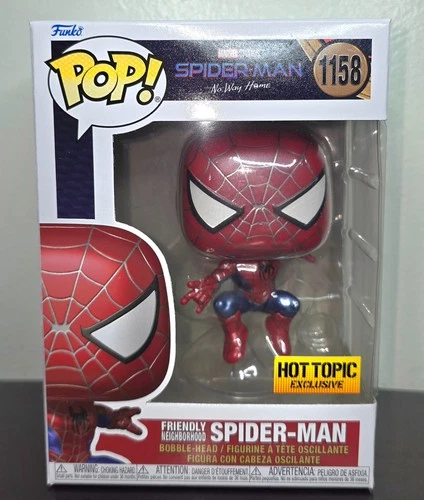 Funko Spider-Man No Way Home #1158 METALLIC HOT TOPIC EXCLUSIVE Tobey Maguire