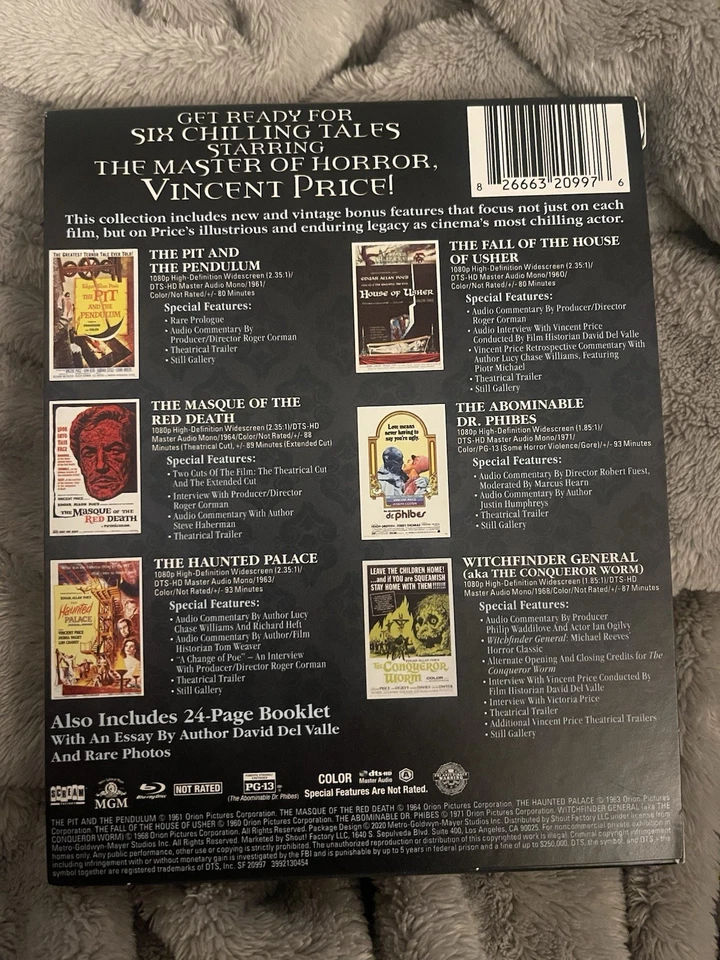 The Vincent Price Collection [Blu-ray] ⚠️OPEN BOX⚠️ - Image 2 of 2