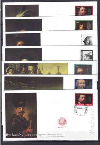 [G191812] Art Rembrandt Netherlands Nice Lot First Day Covers UNG