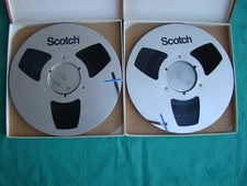 SCOTCH 250 Tape 1/4" . 10.5" metal Reel to Reel (Lot Of 2 )