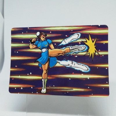 9 Chun-Li Hyakuretsu Kyaku Lightning Kick Street Fighter 2 Card Retro Anime Game