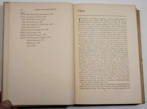 Inside Asia by John Gunther Vintage HC book pub Harper & Brothers copyright 1939 - Picture 7 of 12