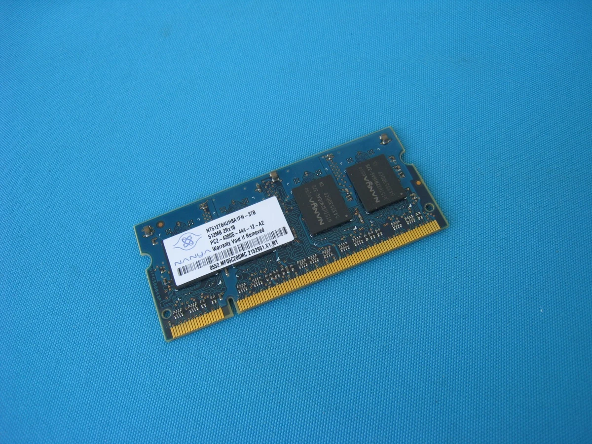 512 Mo DDR2 SODIMM PC2-4200S Micron - Mémoire Laptop 200 Broches (occasion)