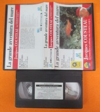 VHS film LA GRANDE AVVENTURA DEL MARE Jacques Cousteau Pesce Giona (F192)no dvd