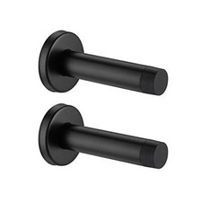 2 Pack Matte Black Door Stopper, 304 Stainless Steel Thicken 1mm, Wall Protector