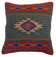 Azteca Style Accent Pillow Cover - Pattern M - 18 X 18 - Free Shipping Azteca Style Accent Pillow Cover - Pattern M - 18 X 18 - Free Shipping