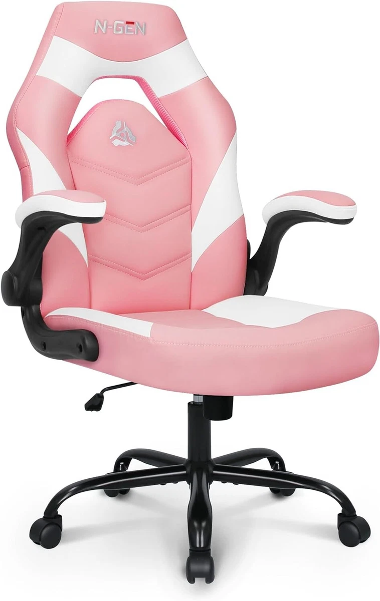 N GEN Gaming Chair for Adults Ergonomic Desk Office Chair Pink