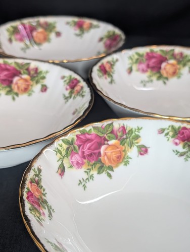 Cuencos de frutas o postres Royal Albert Old Country Roses vintage - Juego de 4 (6,25")
