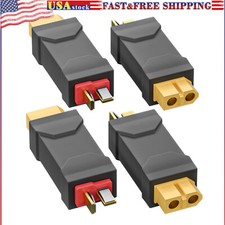 XT60 Female to T Plug Male Connector Adapter Wireless Converter 4PCS for RC Car