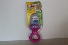 Nuby 1 Pack Nibbler Feeder Pink  Purple with Cover