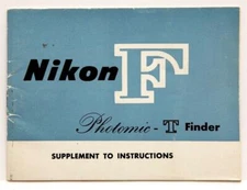 Excellent Nikon F Photomic-T Finder Supplement To Instructions #P4247