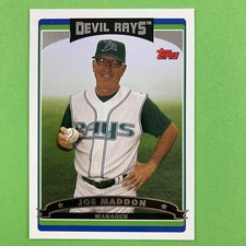 Joe Maddon 2006 Topps Manager Rookie Card #590 MLB Tampa Bay Devil Rays