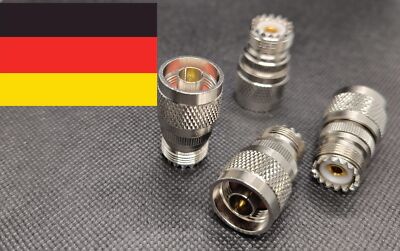 N Stecker auf UHF / PL-Buchse PL259 SO239 Amateurfunk, CB, BOS  Adapter 10010