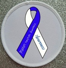 3 Inch Motor Neuron Disease MND Awareness Ribbon Iron / Sew on Patch Badge 