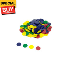 Plastic Solid Bingo Chips, Chips for Games, Counting Manipulatvies, Game Chips,