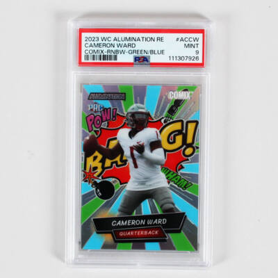 2023 WC Alumination RE Cameron Ward Graded RC Card #ACCW COMIX-RNBW-GREEN/BLU...