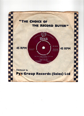 GARY MILLER - ON THE STREET WHERE YOU LIVE / THAT'S FOR ME. UK ORIG 1958 7''. EX