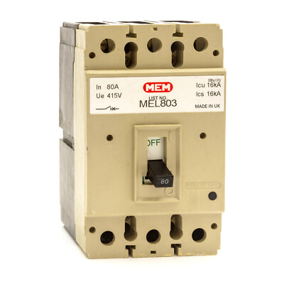 MEM MCCB 80 Amp dreipolig 80A 3 Phasen Memshield 2 MEL803 TLE803 MWST INC