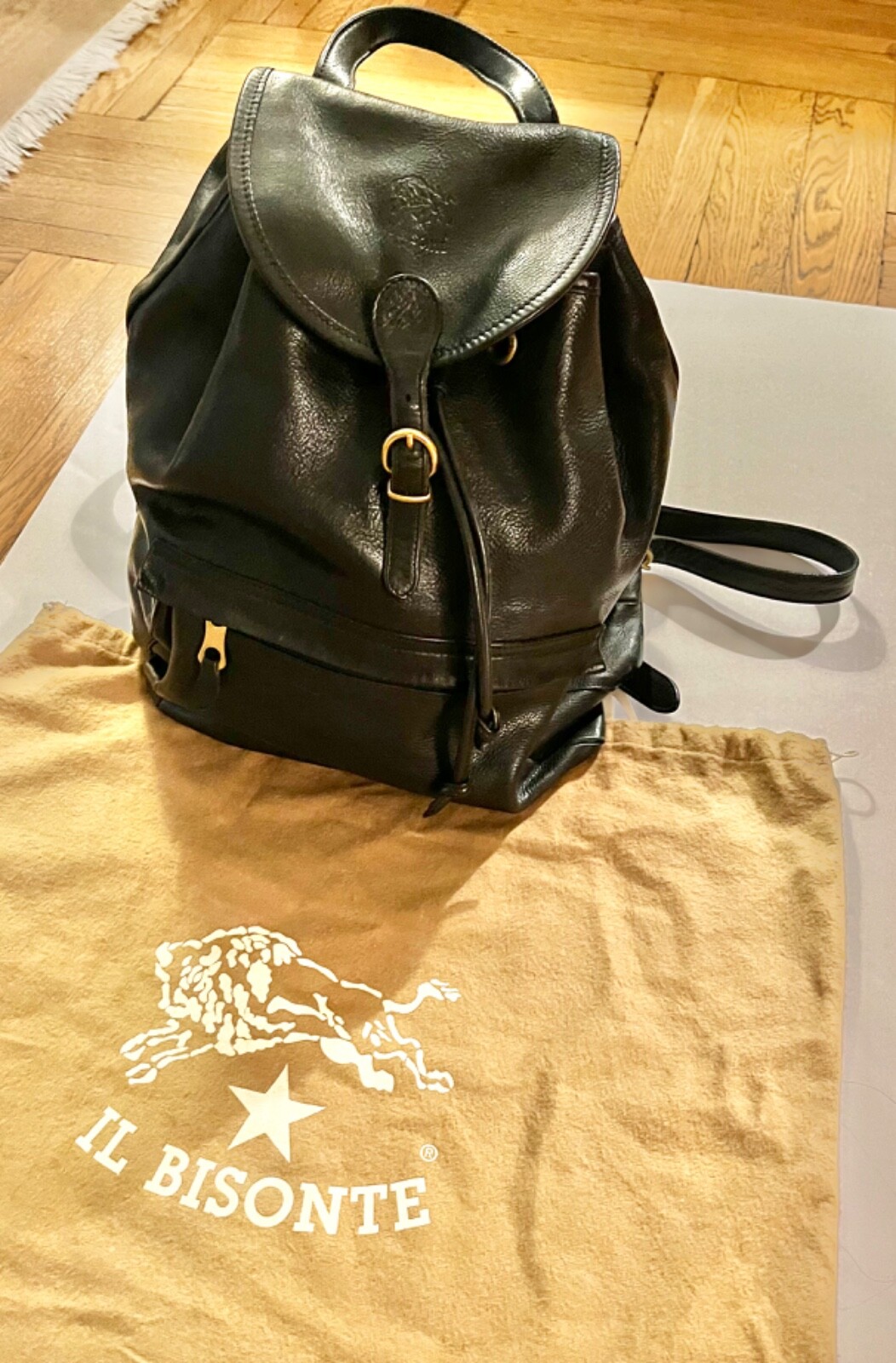 Il Bisonte Black Leather Backpack originally $1200 - image 1